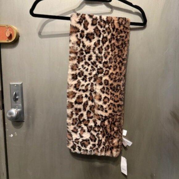 Retro Leopard Print Faux Fur Pull Through Scarf - Picture 11 of 16